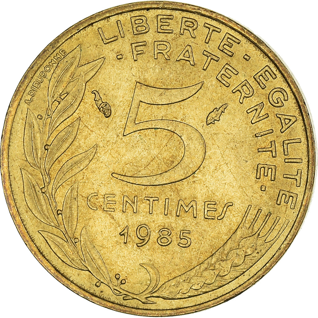 Moneda, Francia, 5 Centimes, 1985