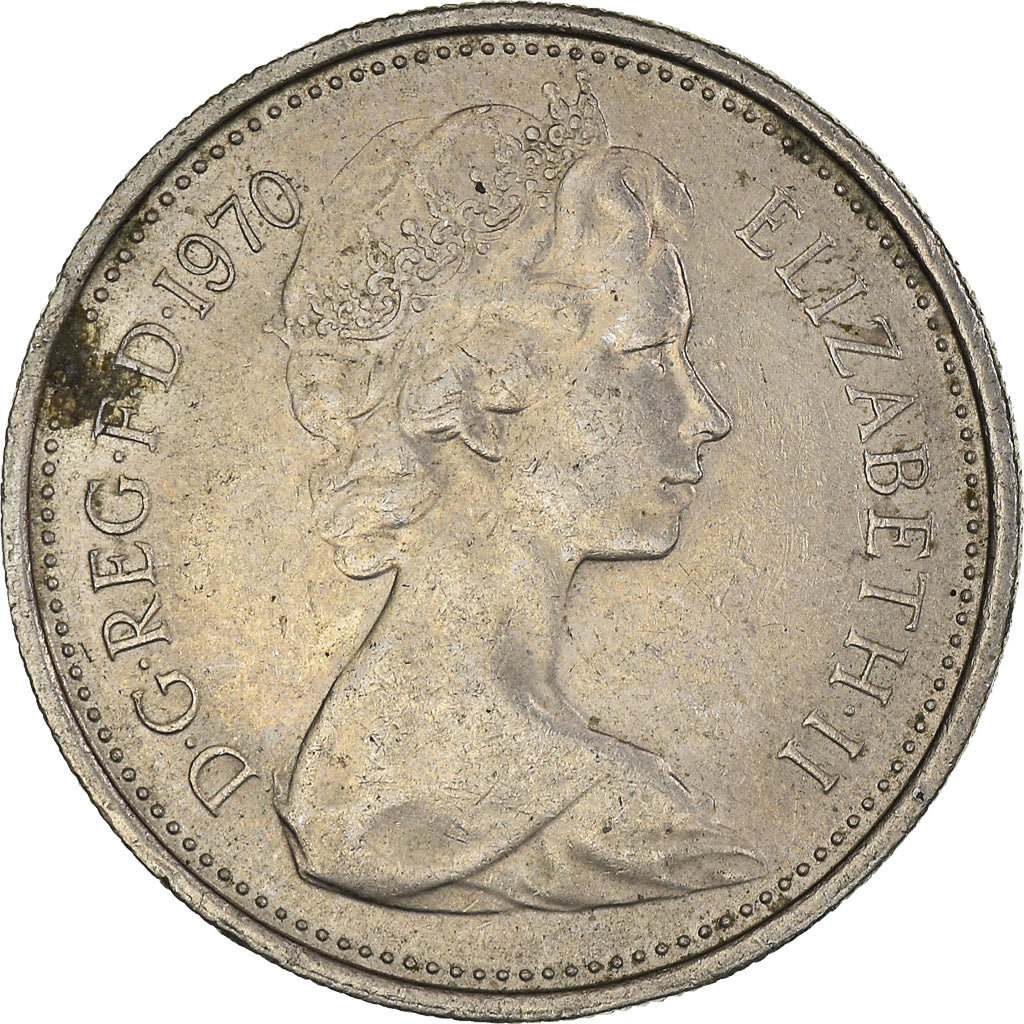 Monnaie, Grande-Bretagne, 5 New Pence, 1970