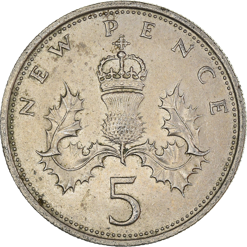 Monnaie, Grande-Bretagne, 5 New Pence, 1970