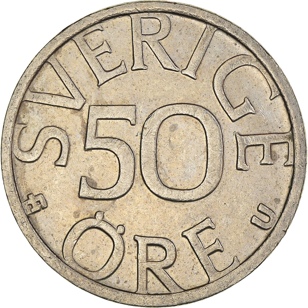 Moneta, Svezia, 50 Öre, 1977