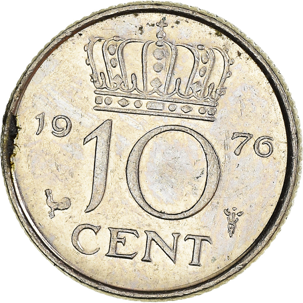 Münze, Niederlande, 10 Cents, 1976