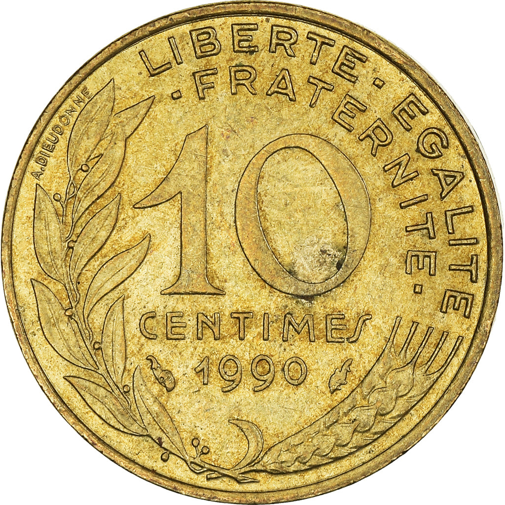 Münze, Frankreich, 10 Centimes, 1990