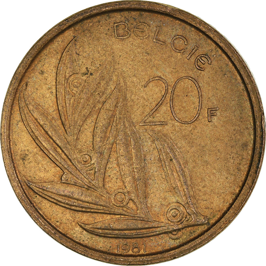 Monnaie, Belgique, 20 Francs, 20 Frank, 1981