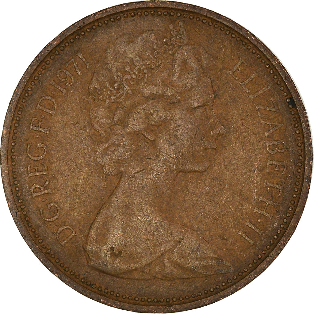Coin, Great Britain, 2 New Pence, 1971