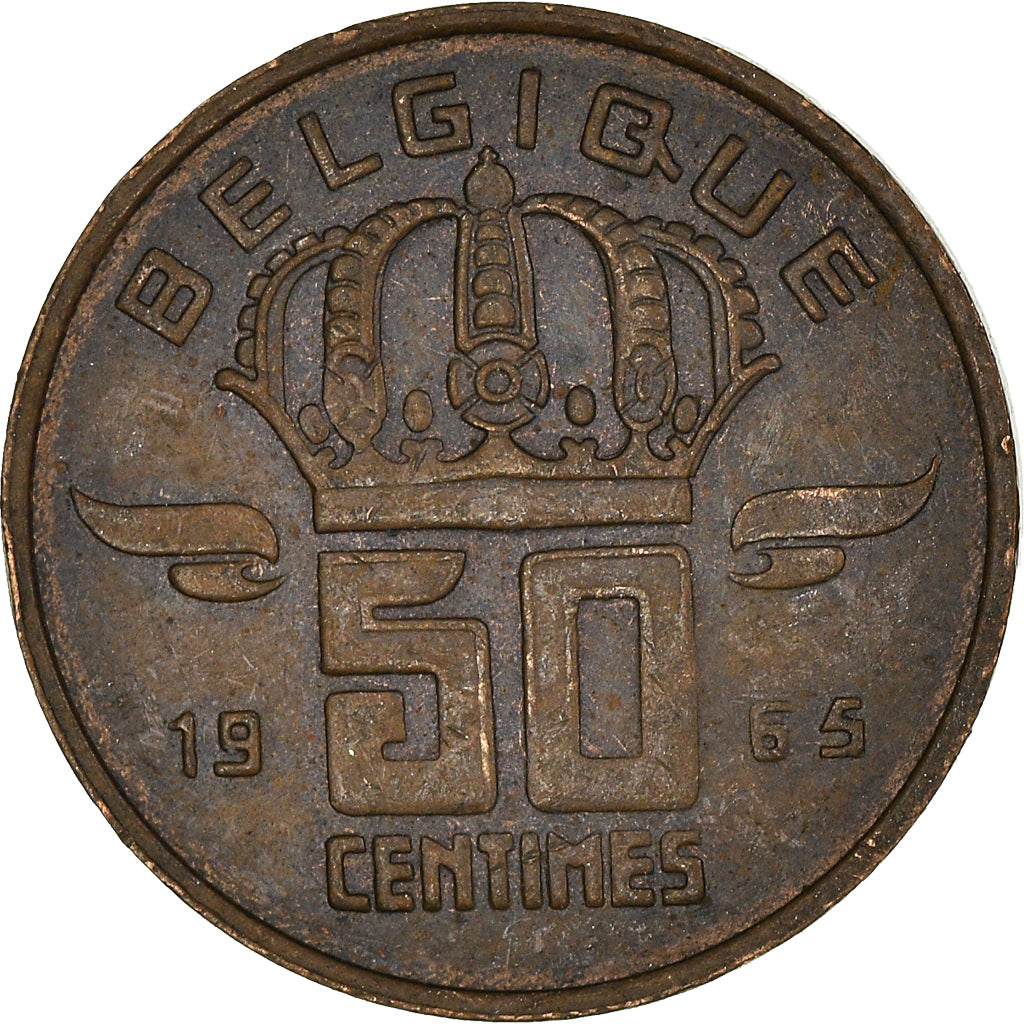 Münze, Belgien, 50 Centimes, 1965