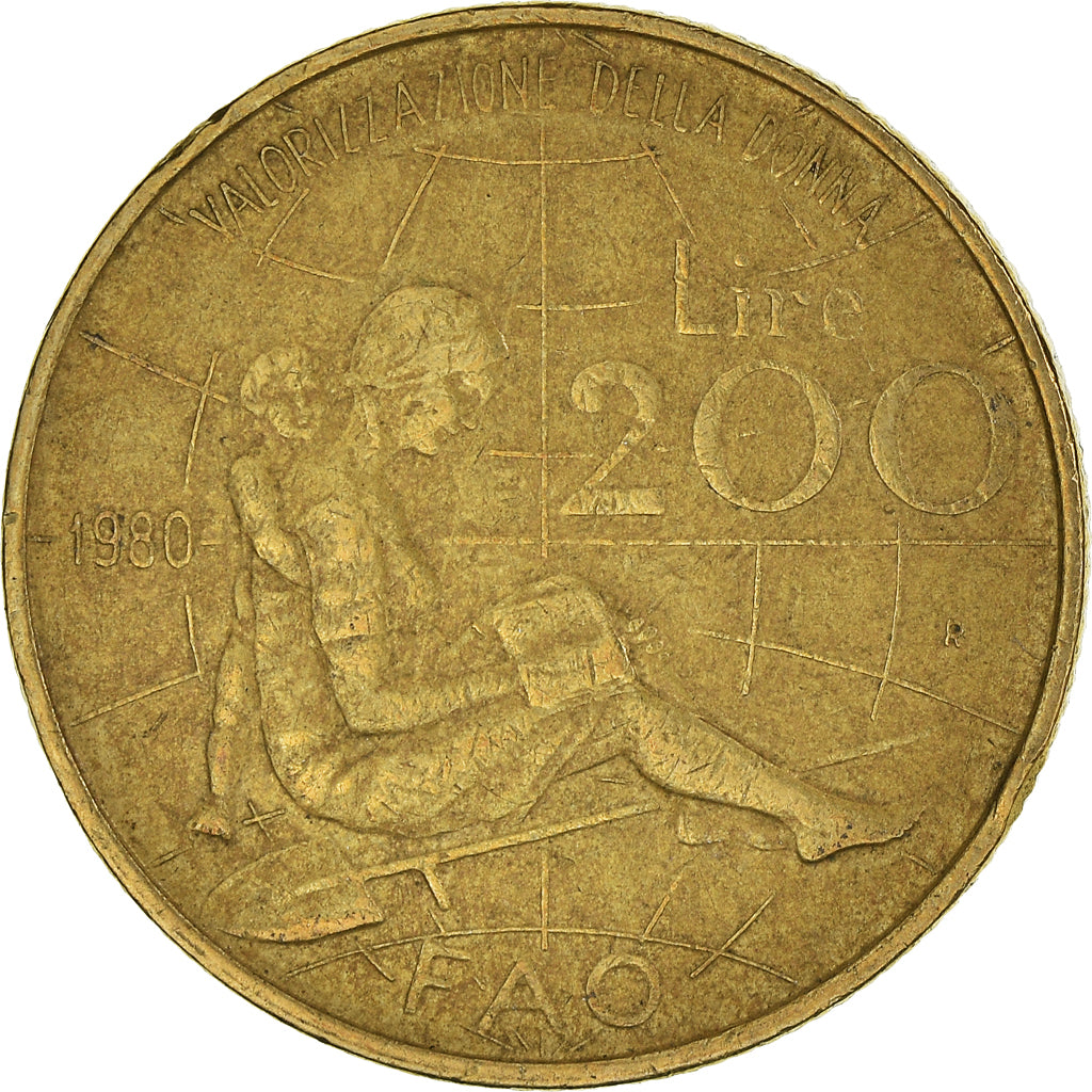 Munten, Italië, 200 Lire, 1980
