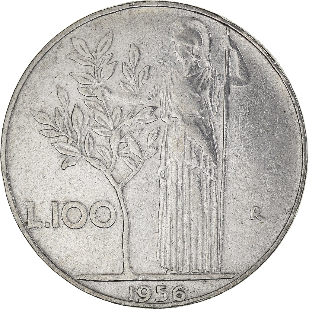 Moneda, Italia, 100 Lire, 1956