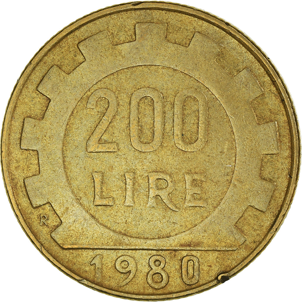 Munten, Italië, 200 Lire, 1980