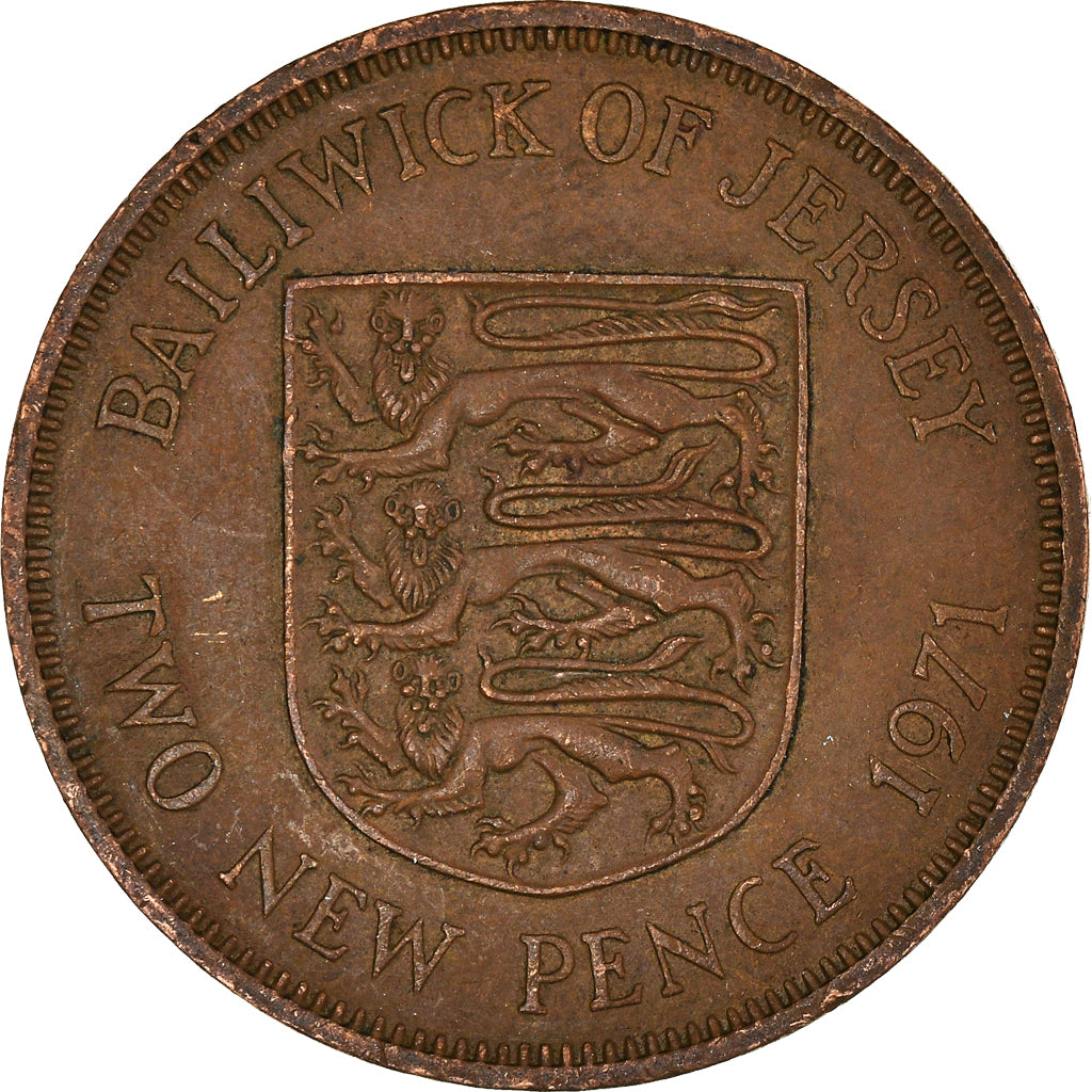 Moneda, Jersey, 2 New Pence, 1971