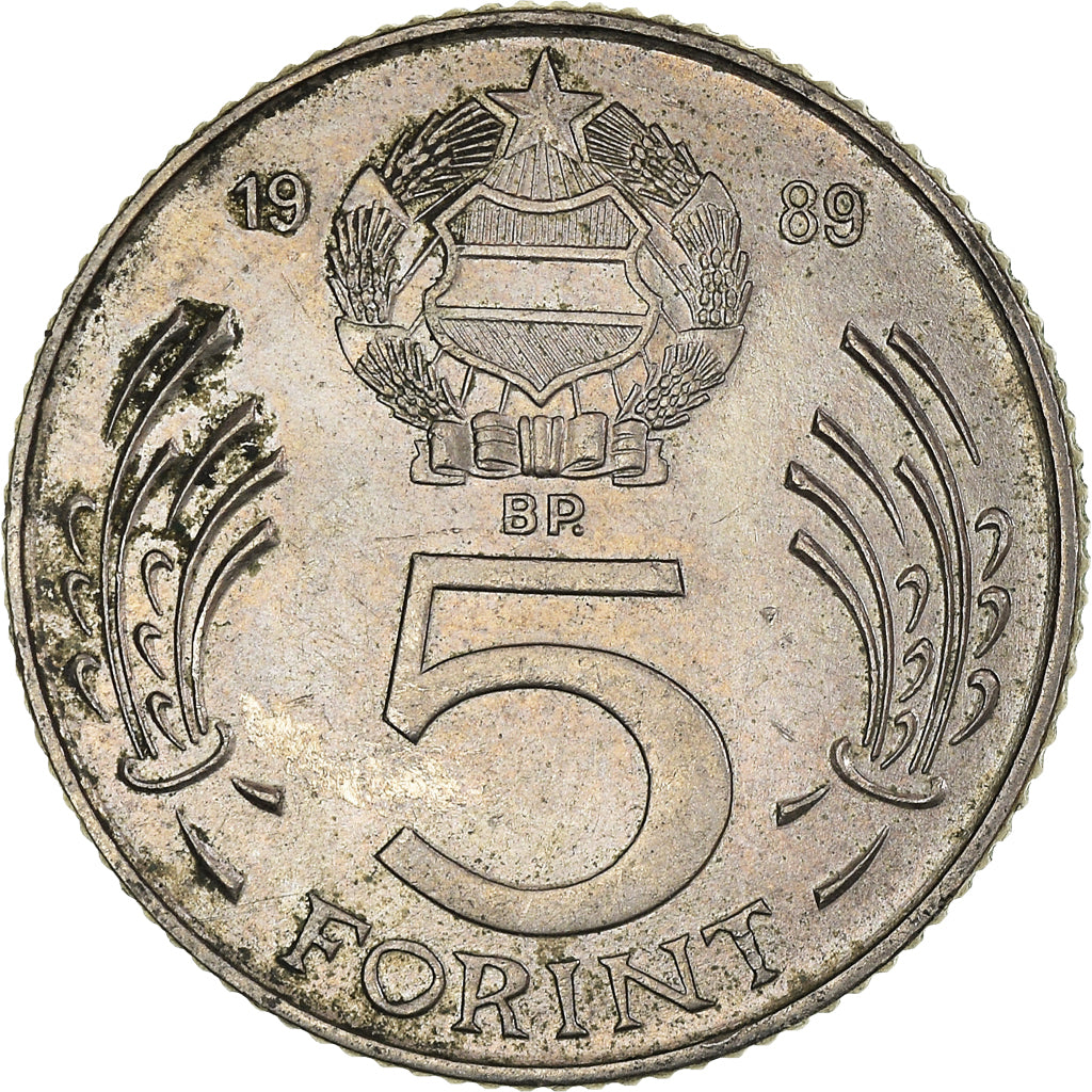 Münze, Ungarn, 5 Forint, 1989