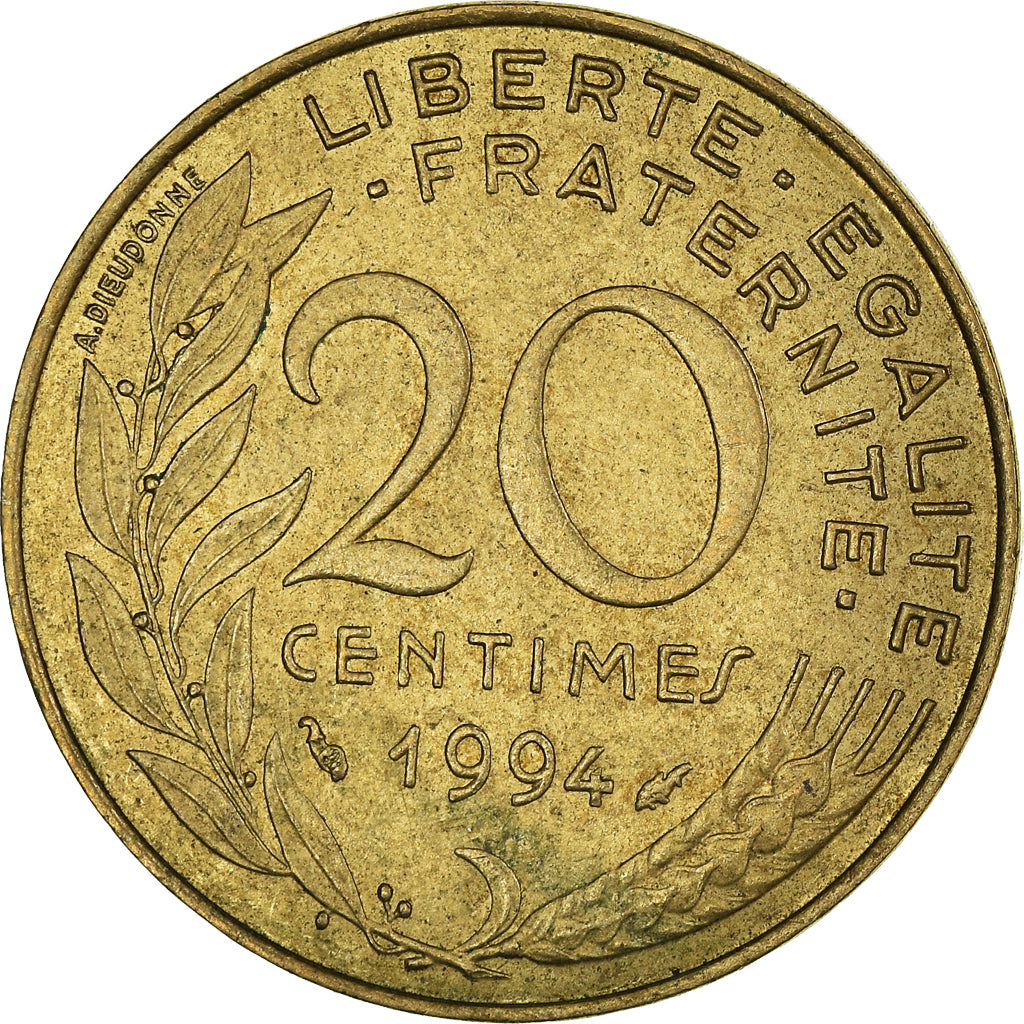 Coin, France, 20 Centimes, 1994