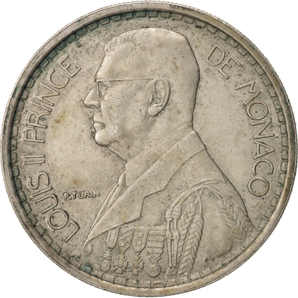 Monaco, Louis II, 20 Francs, Vingt, 1947, Paris, EF(40-45), Copper-nickel, KM...