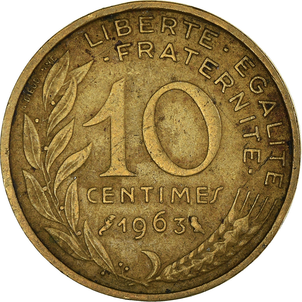 Coin, France, 10 Centimes, 1963