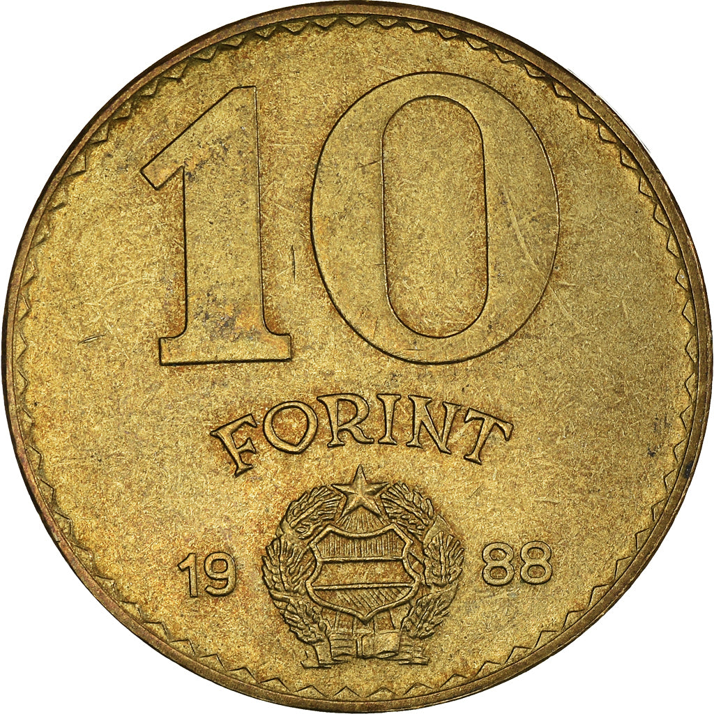 Moneda, Hungría, 10 Forint, 1988