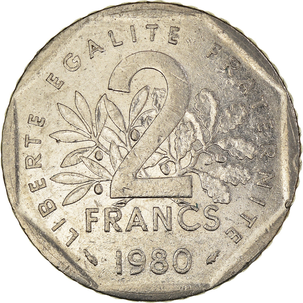 Moneta, Francia, 2 Francs, 1980