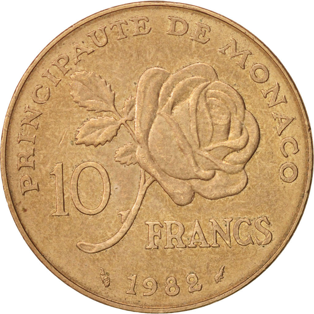 Monaco, Rainier III, 10 Francs, Kelly, 1982, Paris, AU(50-53)