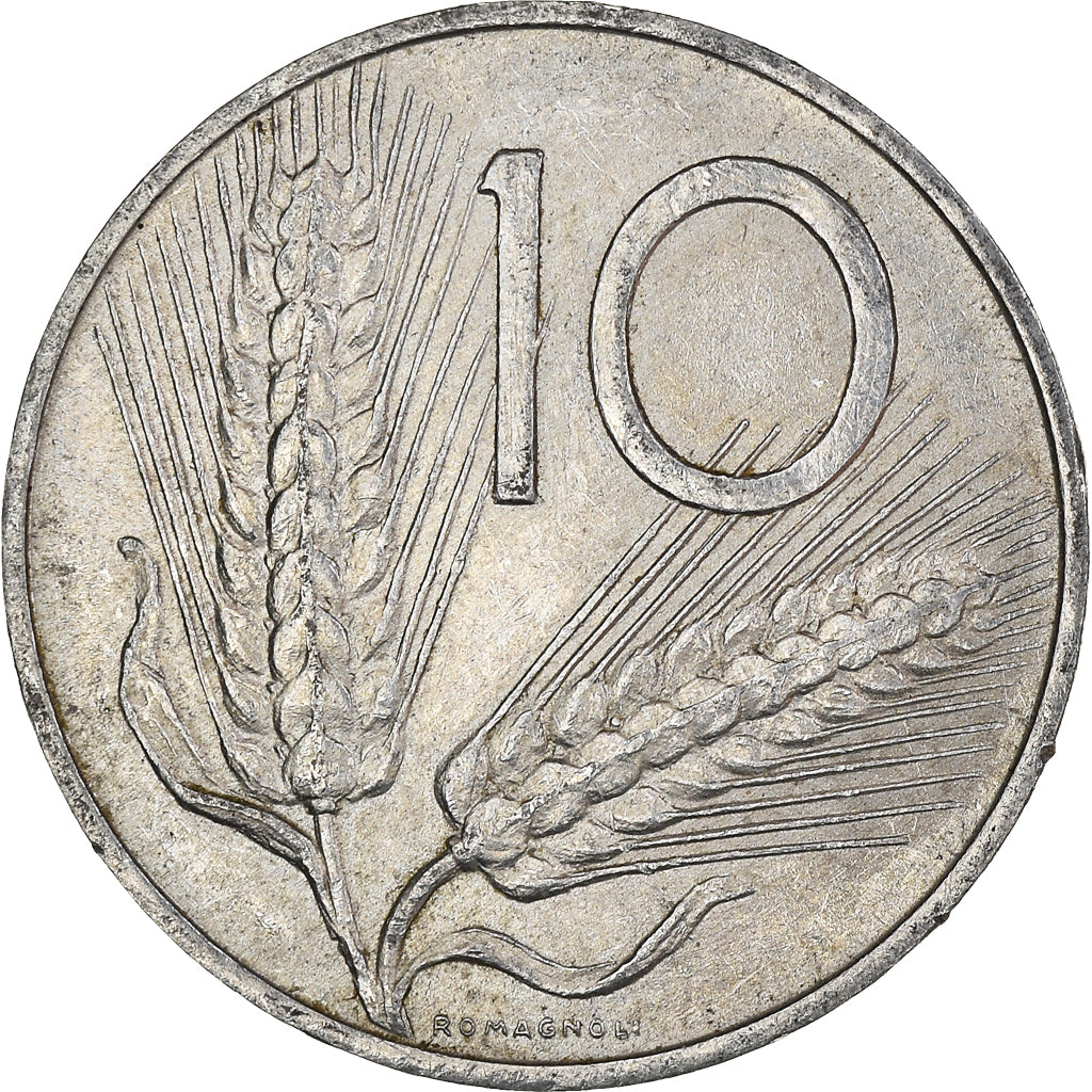 Moneta, Italia, 10 Lire, 1974