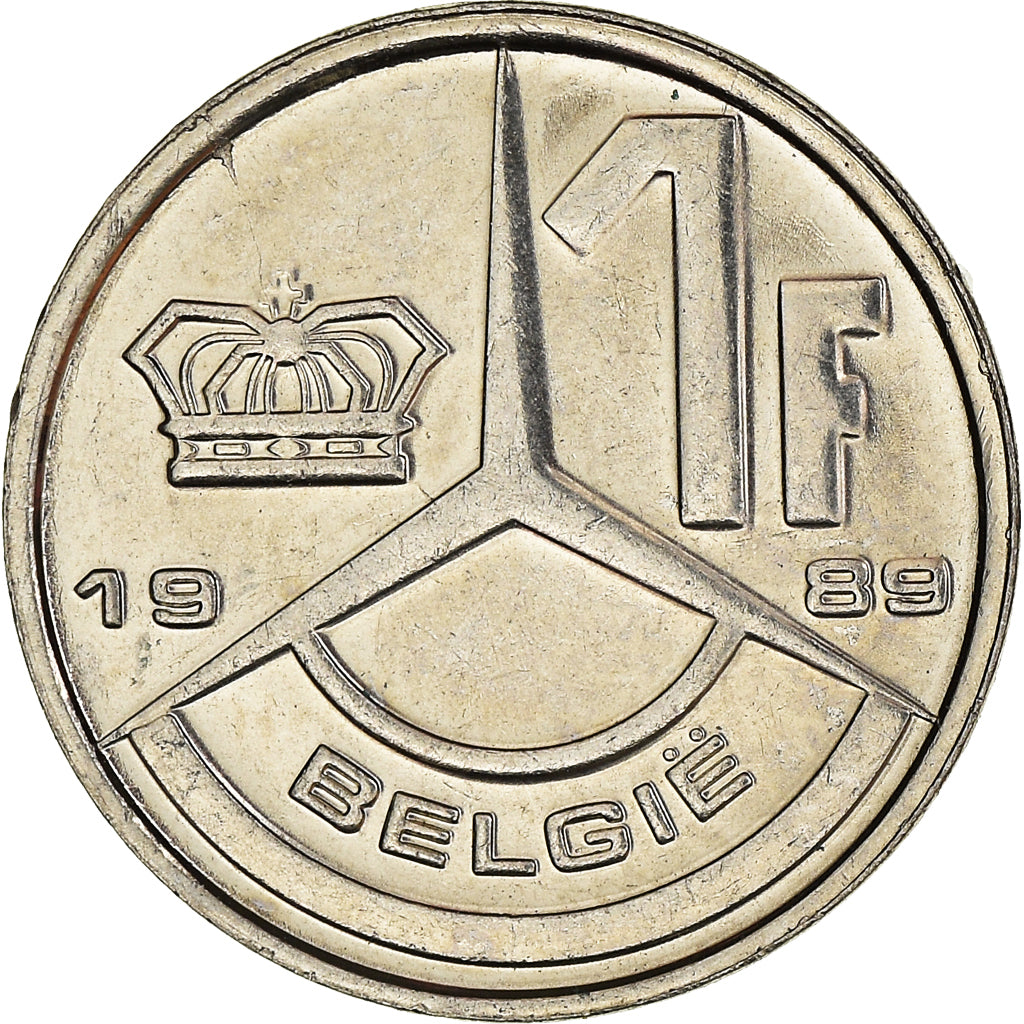 Coin, Belgium, Franc, 1989