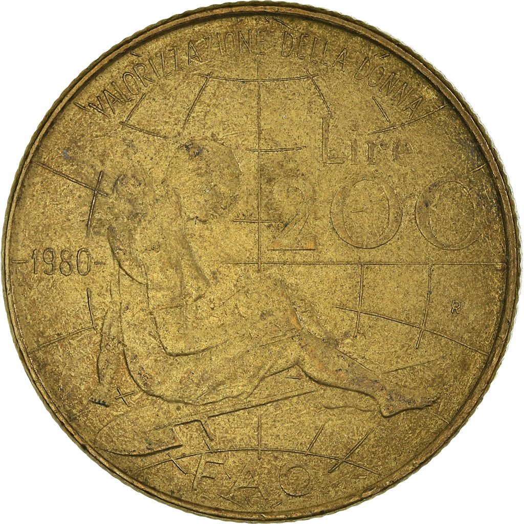 Münze, Italien, 200 Lire, 1980