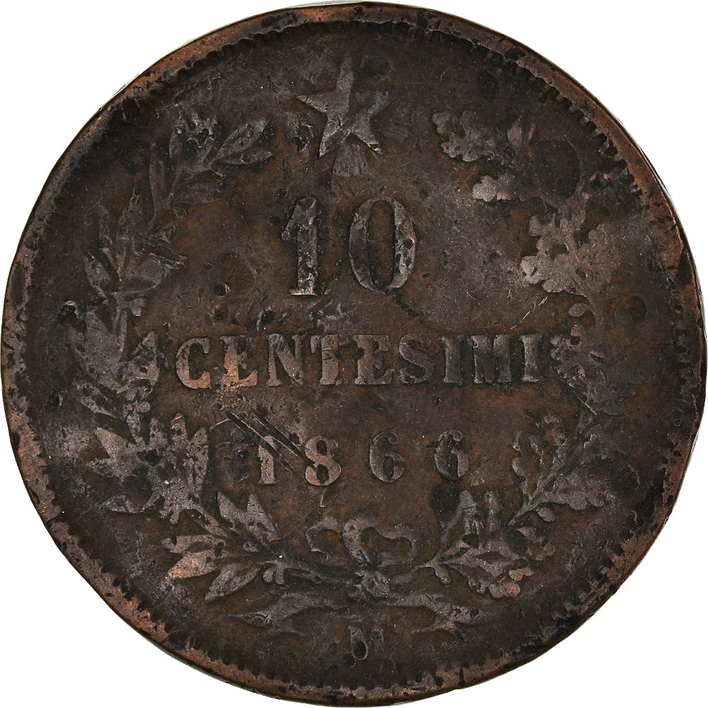 Coin, Italy, 10 Centesimi, 1866