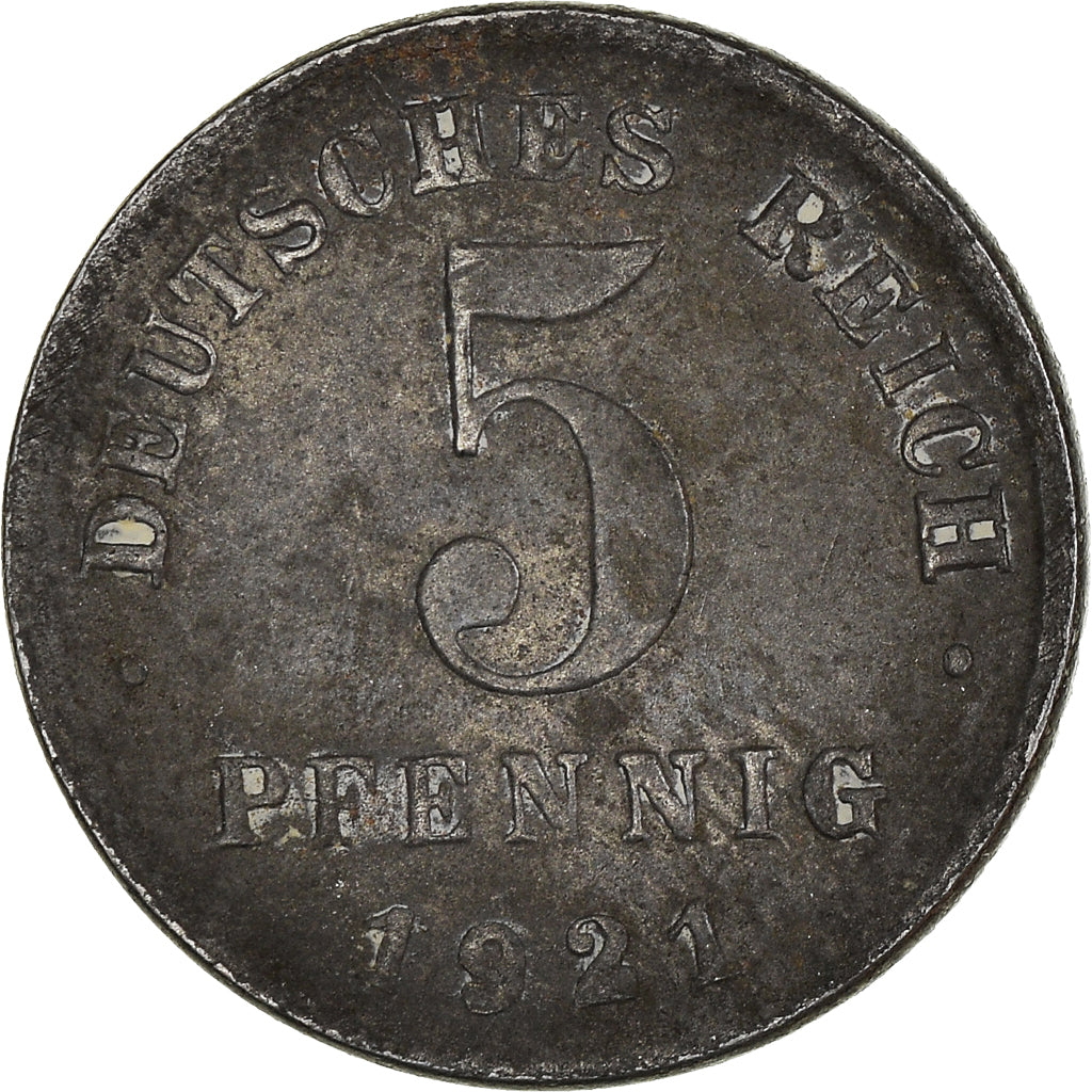 Moneda, ALEMANIA - IMPERIO, 5 Pfennig, 1921