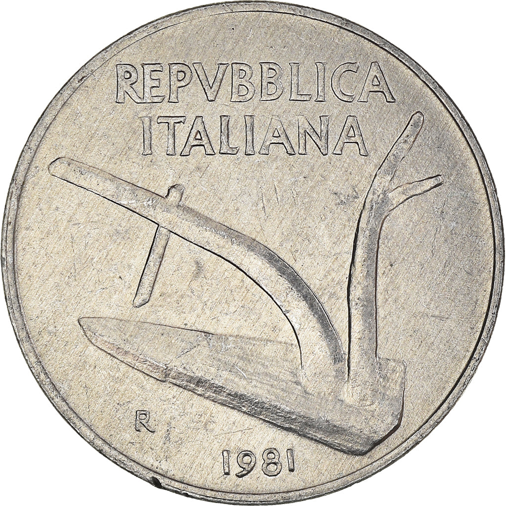 Münze, Italien, 10 Lire, 1981