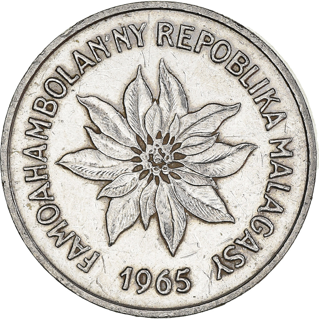 Coin, Madagascar, 2 Francs, 1965