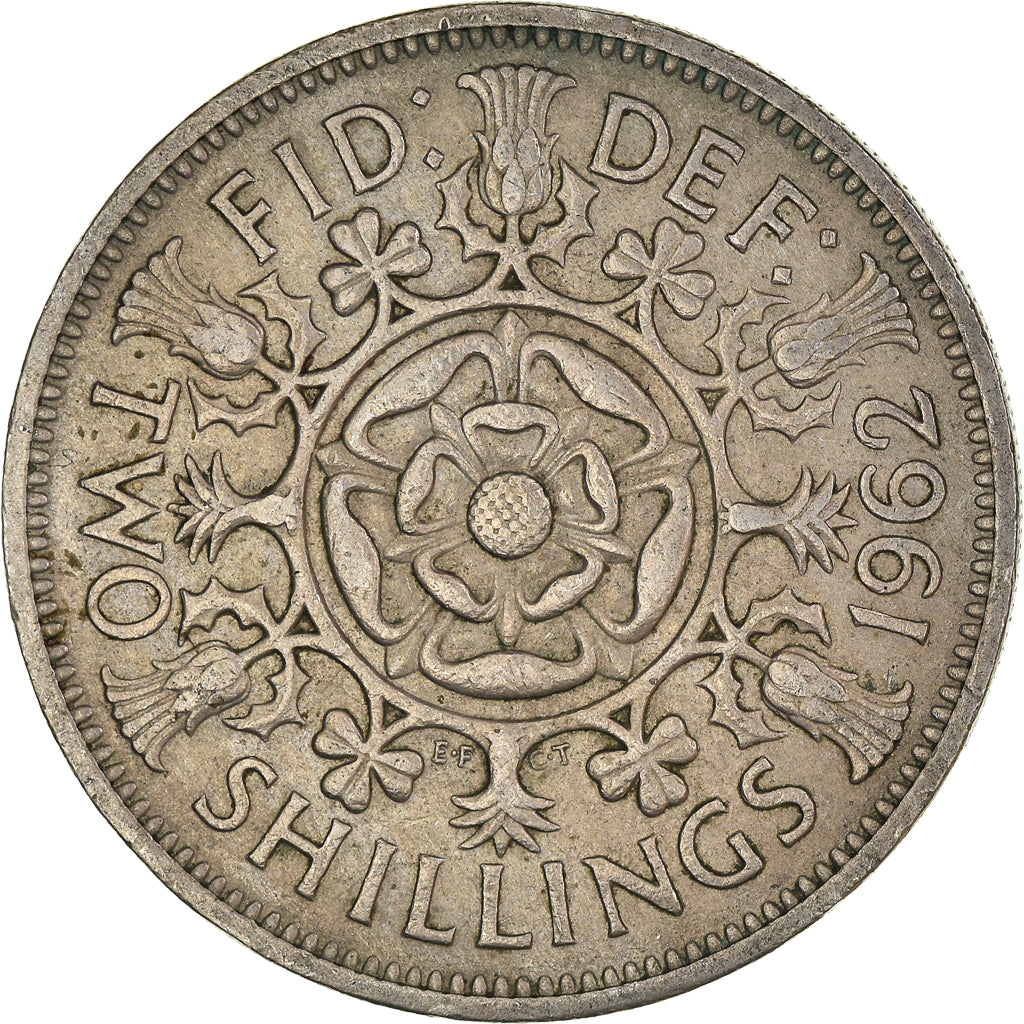 Monnaie, Grande-Bretagne, Florin, Two Shillings, 1962