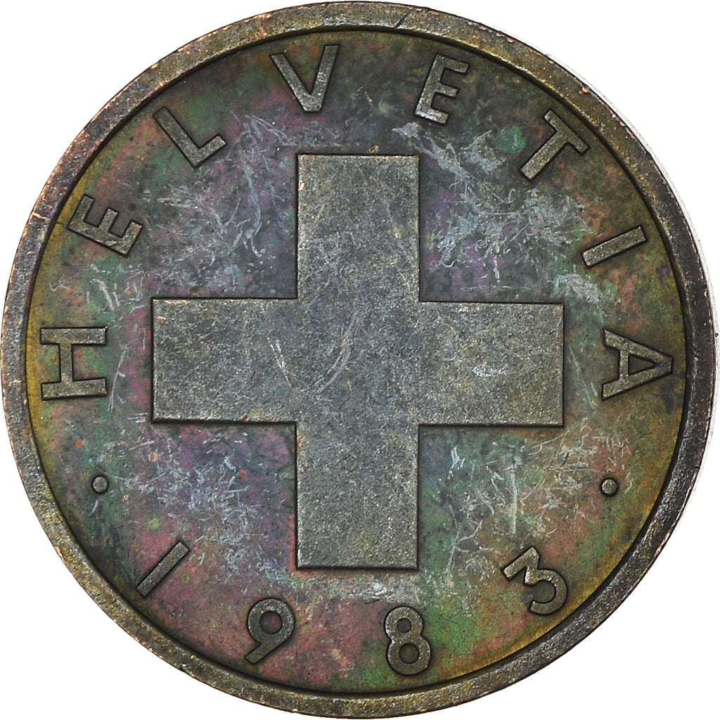 Münze, Schweiz, Rappen, 1983