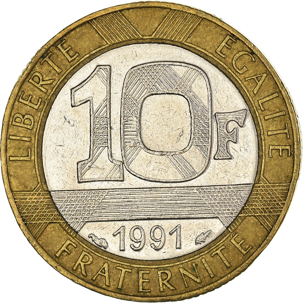 Coin, France, 10 Francs, 1991
