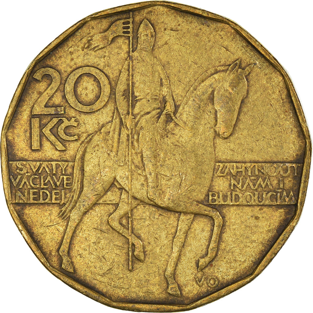 Moneda, República Checa, 20 Korun, 1993