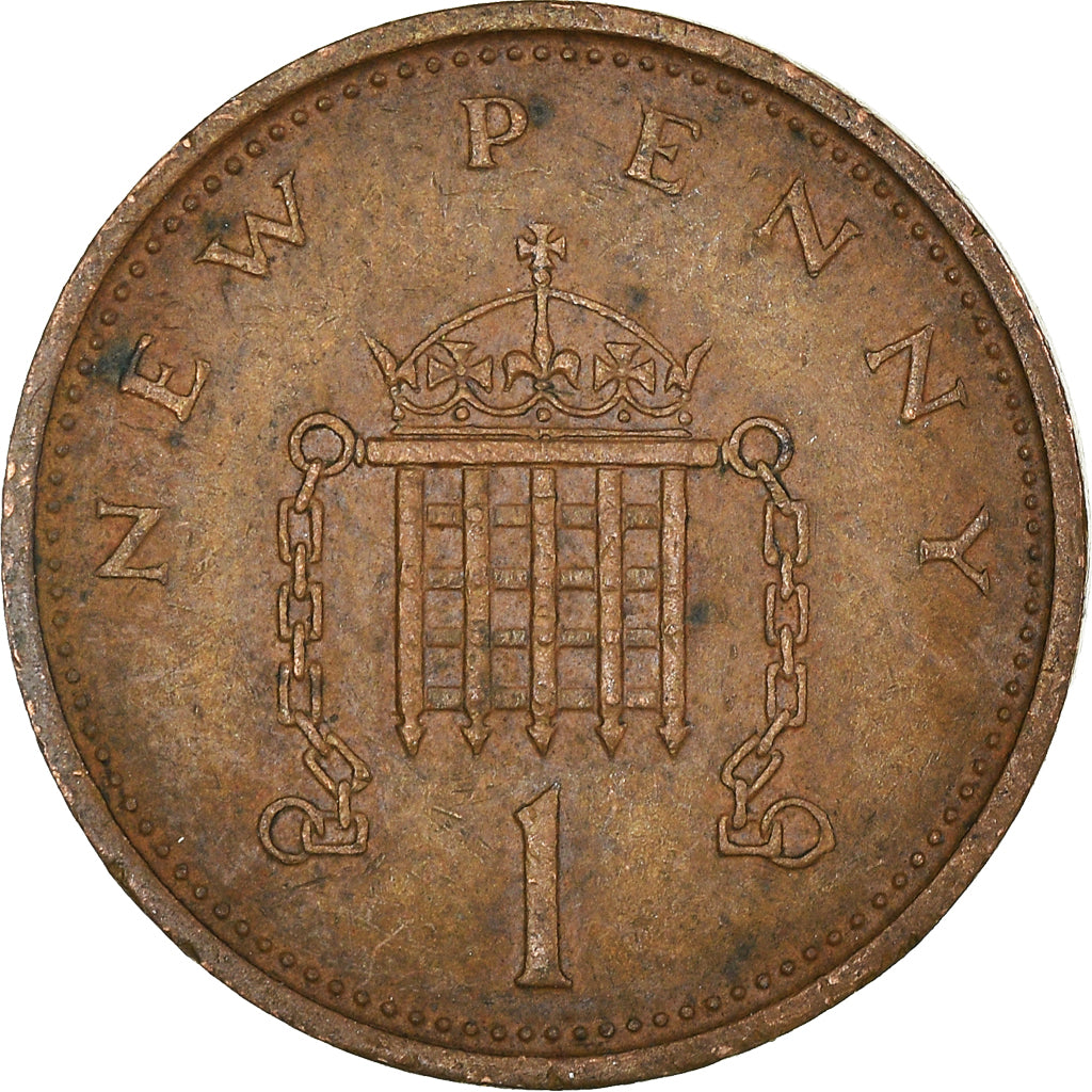 Coin, Great Britain, New Penny, 1973