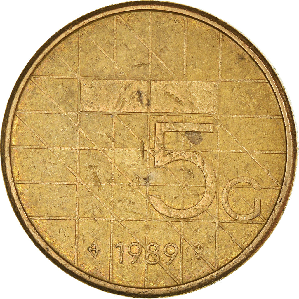 Munten, Nederland, 5 Gulden, 1989