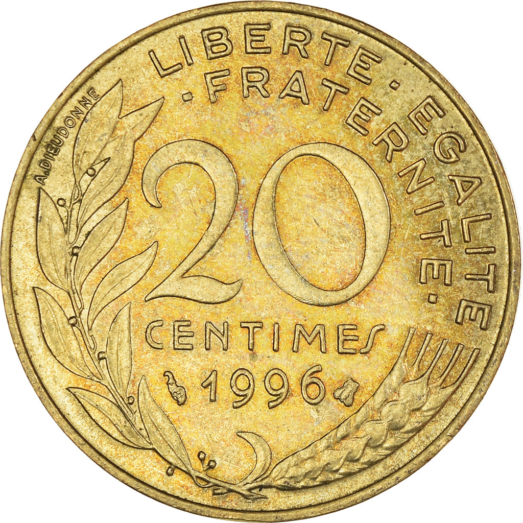 Münze, Frankreich, 20 Centimes, 1996