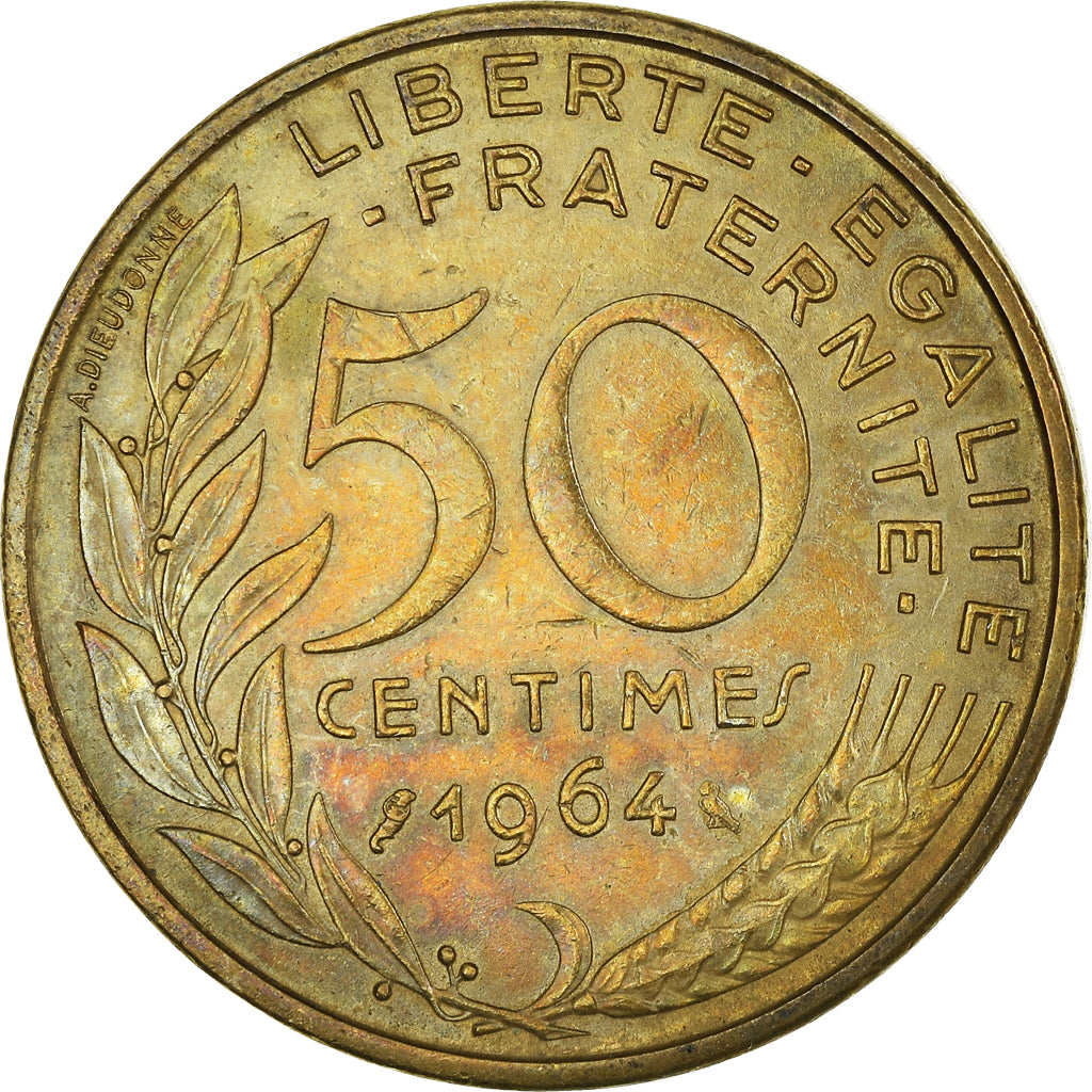Coin, France, 50 Centimes, 1964