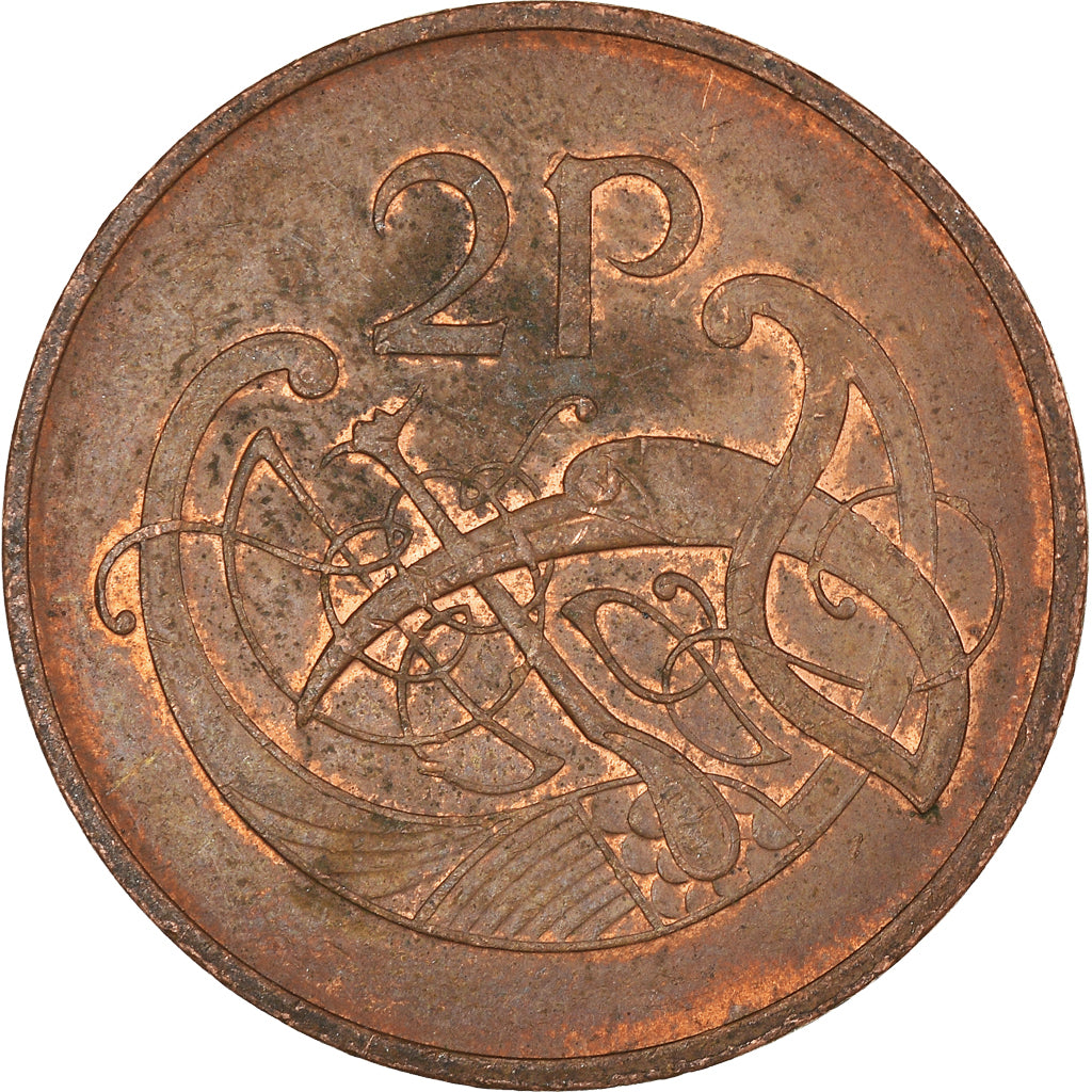Moeda, REPÚBLICA DA IRLANDA, 2 Pence, 1992