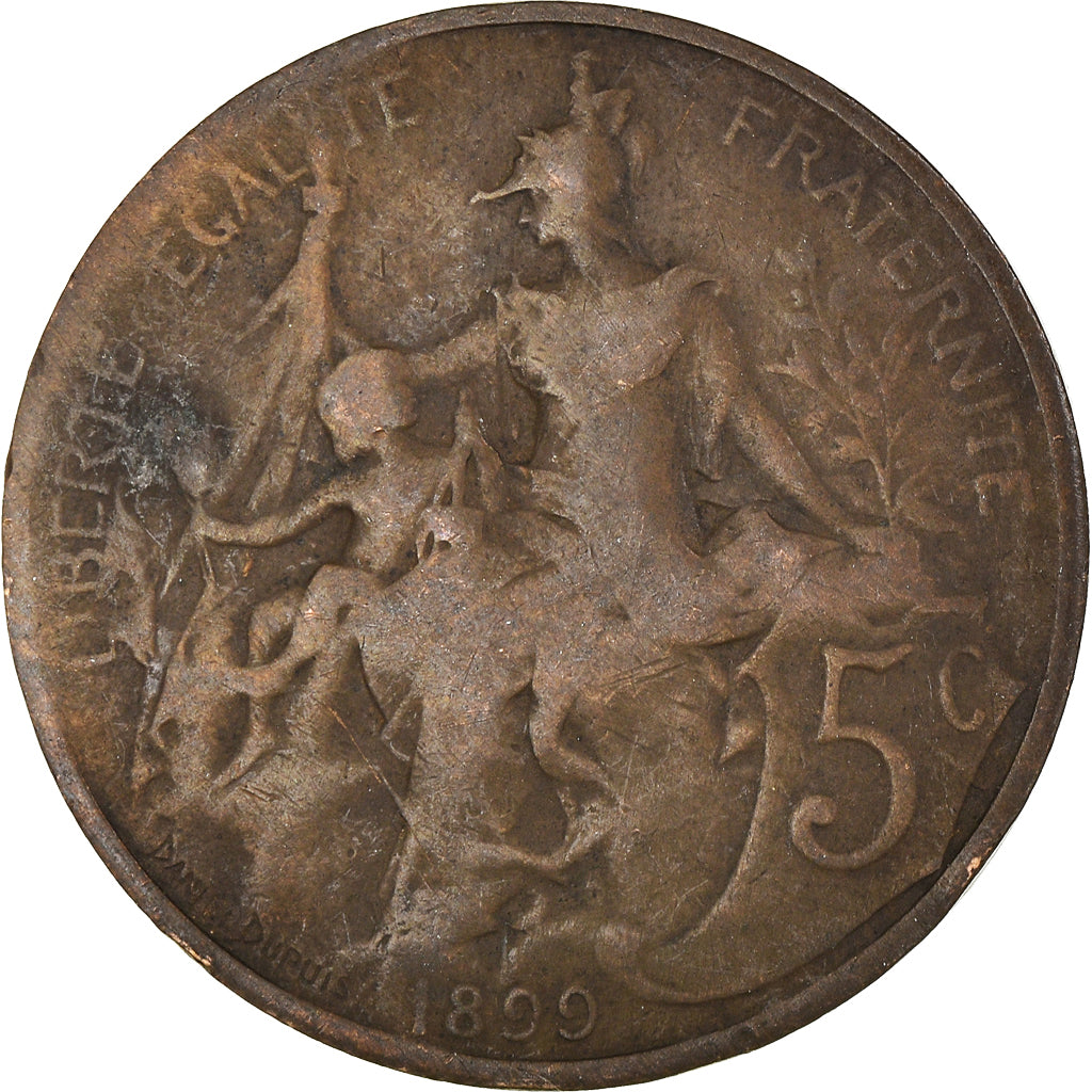 Monnaie, France, 5 Centimes, 1899