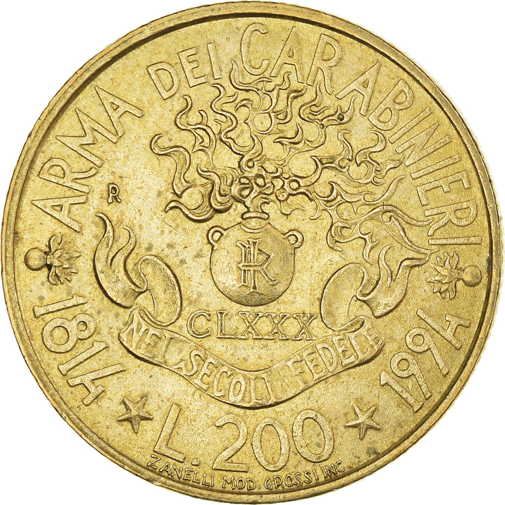 Moeda, Itália, 200 Lire, 1994