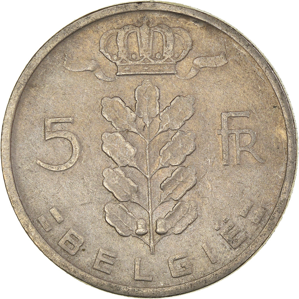 Munten, België, 5 Francs, 5 Frank, 1958