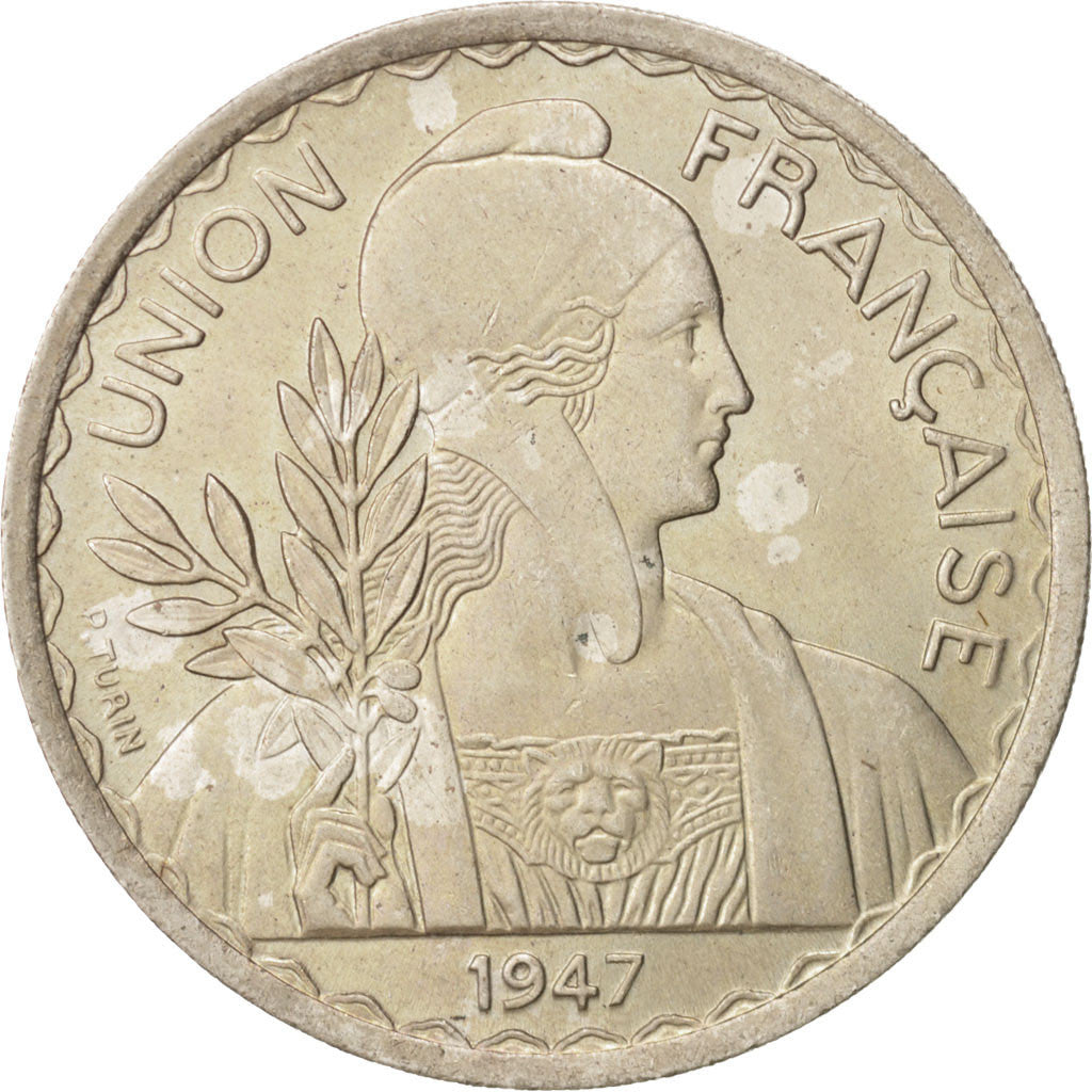 FRENCH INDO-CHINA, Piastre, 1947, Paris, AU(55-58), Copper-nickel, KM:32.2