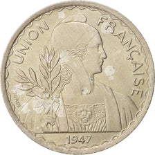 FRENCH INDO-CHINA, Piastre, 1947, Paris, AU(55-58), Copper-nickel, KM:32.2