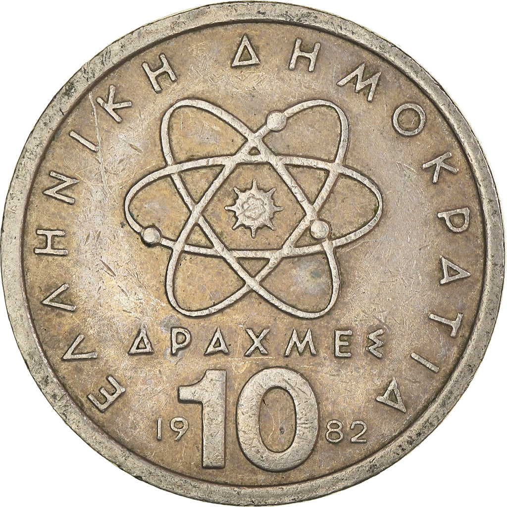 Moneta, Grecia, 10 Drachmes, 1982