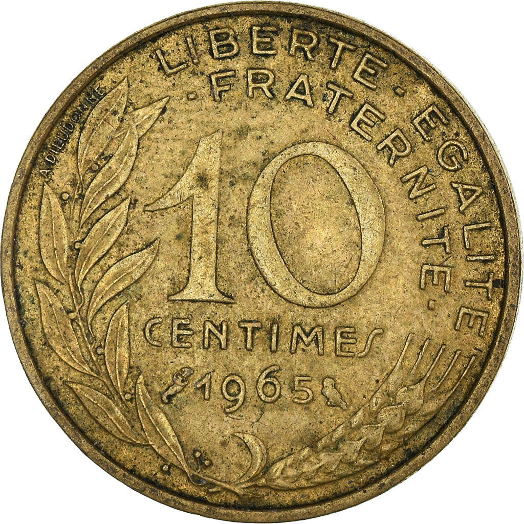 Coin, France, 10 Centimes, 1965