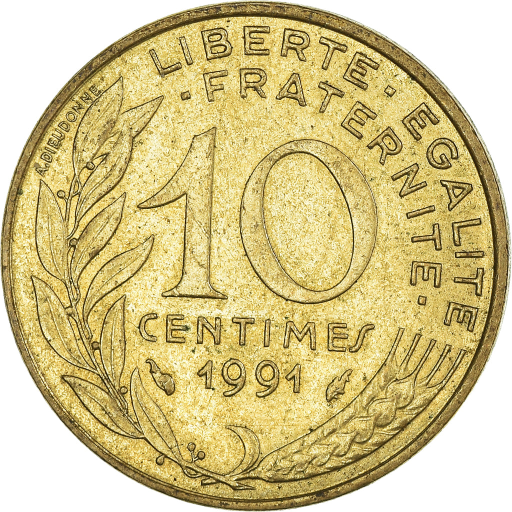 Moneta, Francia, 10 Centimes, 1991