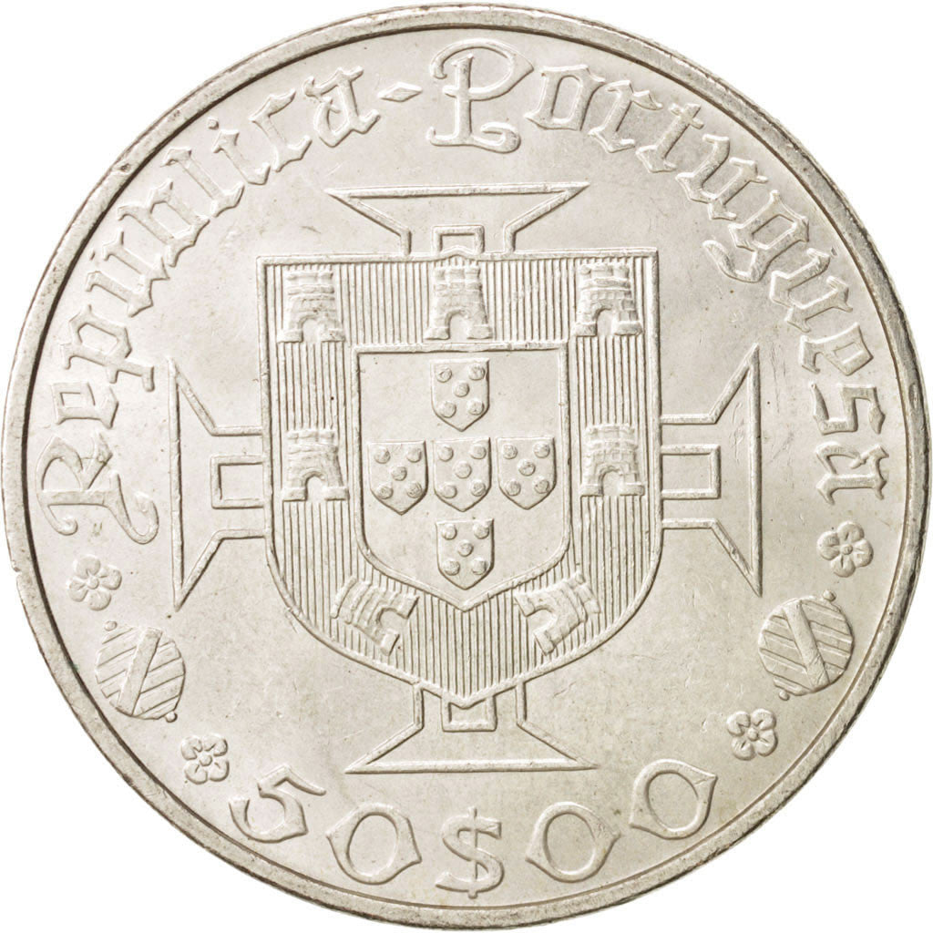 Portugal, 50 Escudos, 1969, MS(63), Silver, KM:598