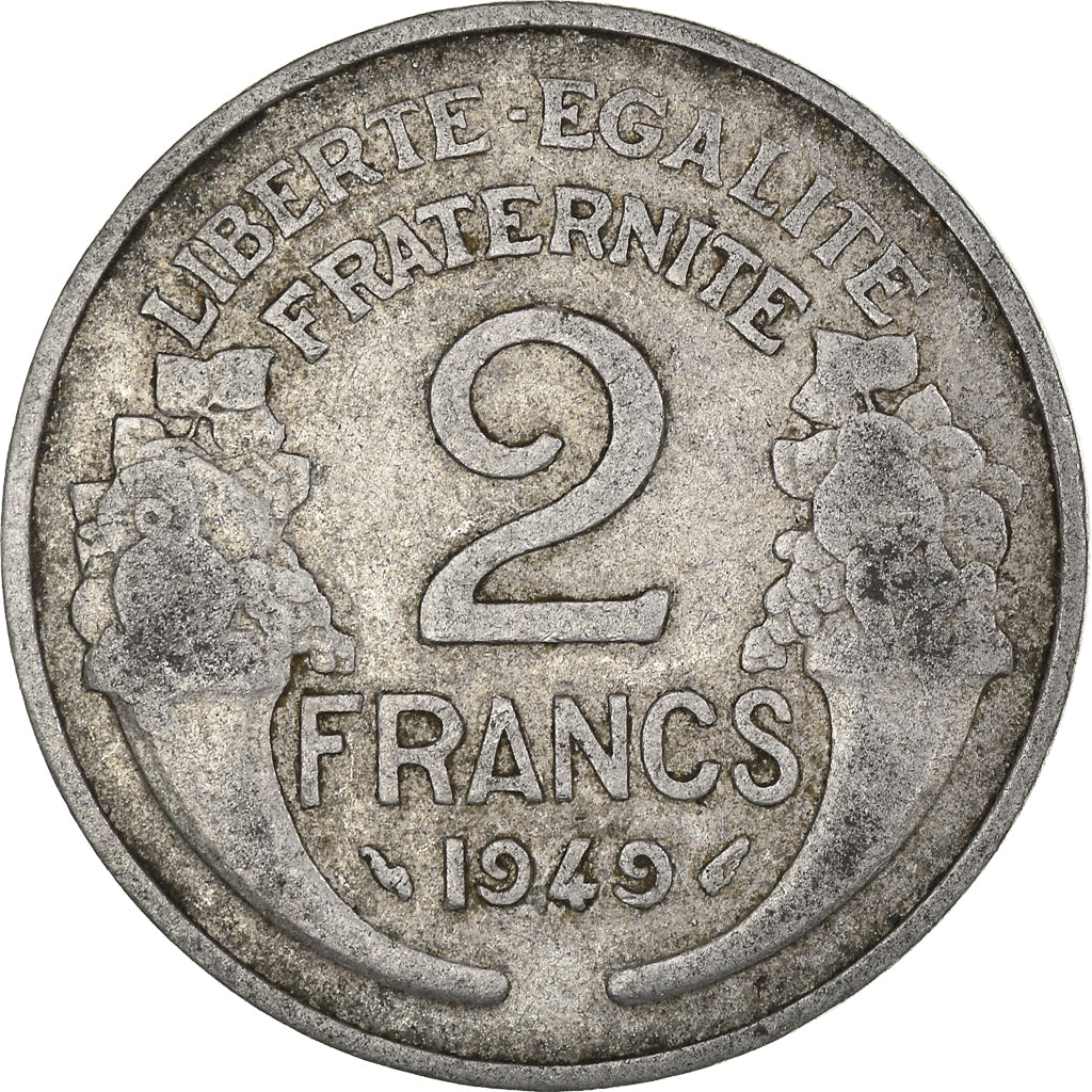Moeda, França, 2 Francs, 1949