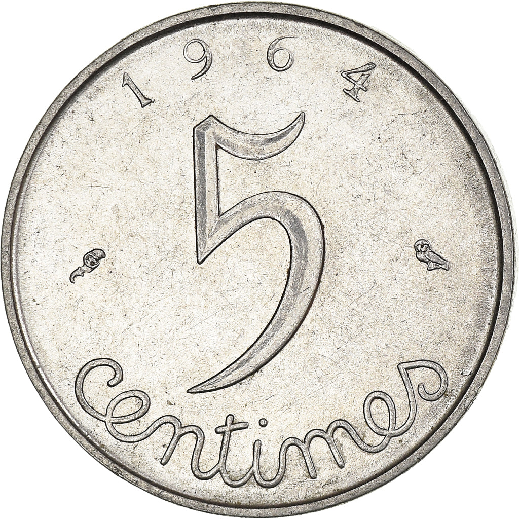 Moneda, Francia, 5 Centimes, 1964