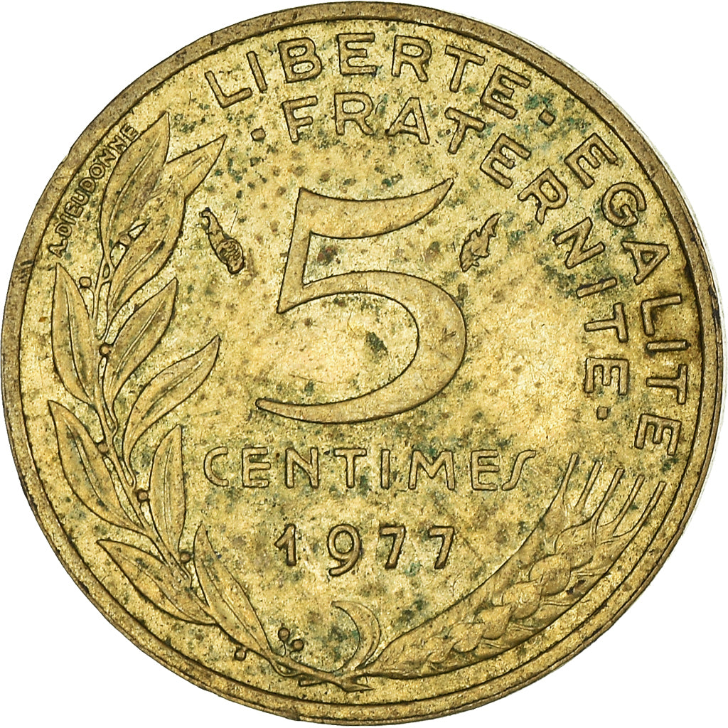Munten, Frankrijk, 5 Centimes, 1977