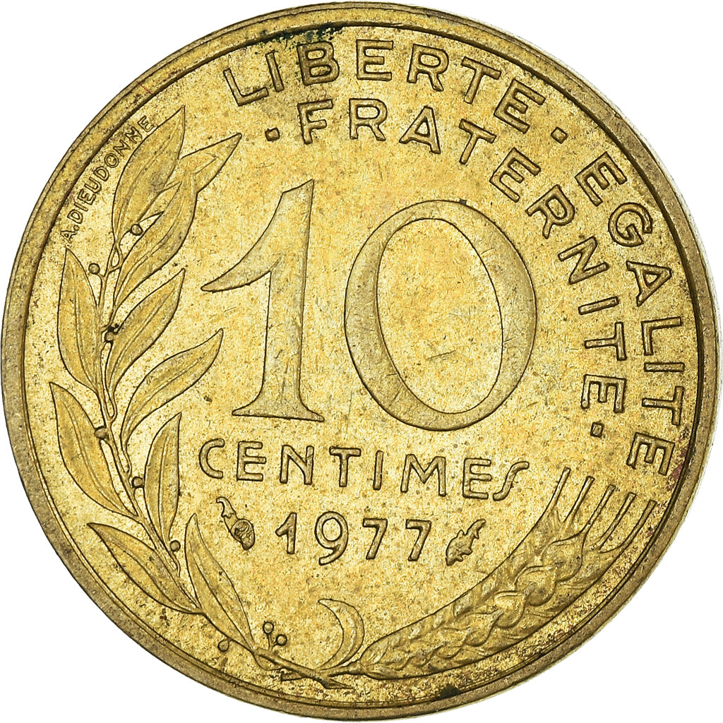 Moneta, Francia, 10 Centimes, 1977