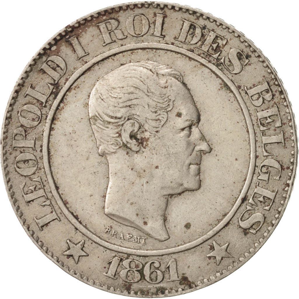 Belgium, Leopold I, 20 Centimes, 1861, VF(30-35), Copper-nickel, KM:20